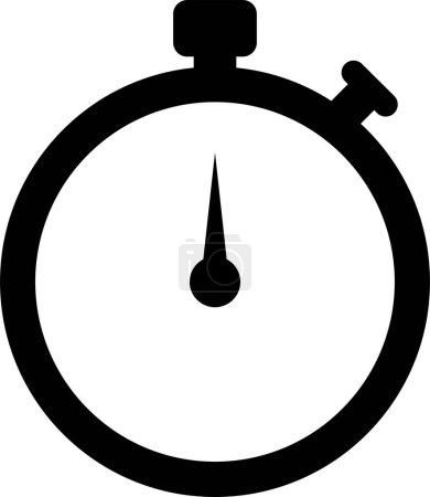 Téléchargez les illustrations : Illustration vectorielle chronomètre isolée sur fond blanc - en licence libre de droit