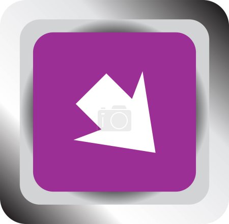 Illustration for Arrow sign icon, vector illustration - Royalty Free Image