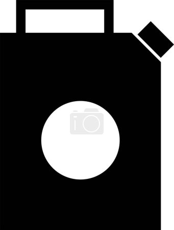 Illustration for Gas canister icon. Jerry can outline vector sign - Royalty Free Image