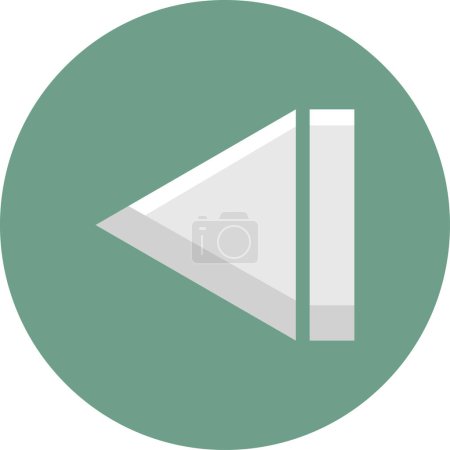 Ilustración de Icono de flecha izquierda, ilustración vectorial - Imagen libre de derechos