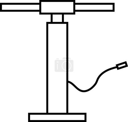 Illustration for Air Pump Icon. Air Pump Art Logo. Vector Illustration. - Royalty Free Image