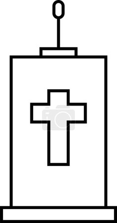 Illustration for Priest stand icon vector illustration - Royalty Free Image