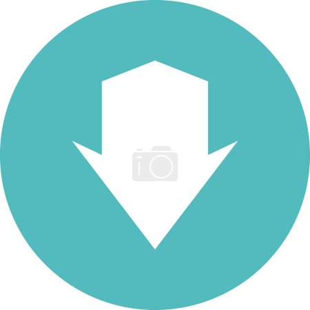 Illustration for Arrow simple web icon, vector illustration - Royalty Free Image