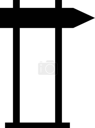 Illustration for Signpost icon symbol vector image. - Royalty Free Image