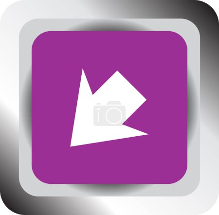 Ilustración de Flecha simple icono web, vector de ilustración - Imagen libre de derechos