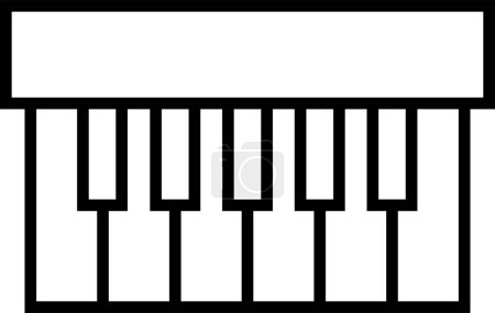 Illustration for Piano keyboard vector illustration - Royalty Free Image