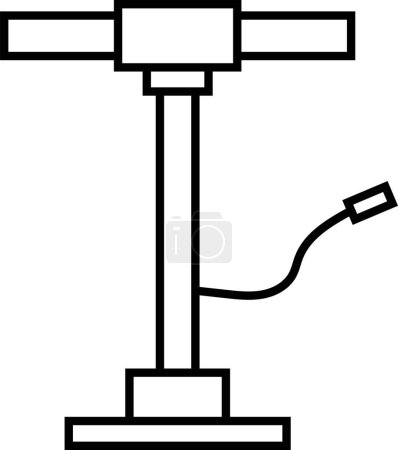 Illustration for Air Pump Icon. Air Pump Art Logo. Vector Illustration. - Royalty Free Image