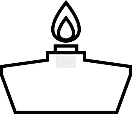 Illustration for Candle icon, vector illustration design - Royalty Free Image