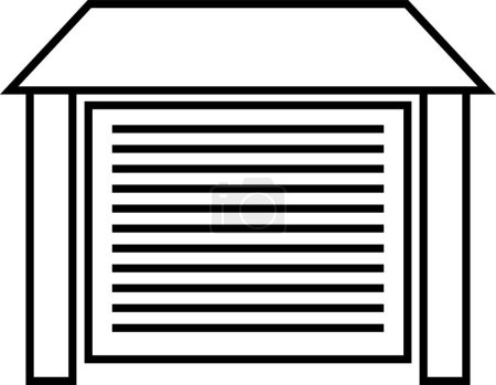 Illustration for Garage door icon, vector illustration design - Royalty Free Image