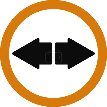 Ilustración de Icono de signo de flecha, ilustración vectorial - Imagen libre de derechos