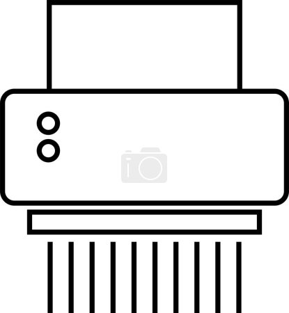 Illustration for Paper shredder icon, office equipment concept - Royalty Free Image