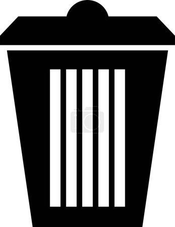 Téléchargez les illustrations : Icône poubelle, poubelle, icône poubelle isolée sur fond blanc. - en licence libre de droit