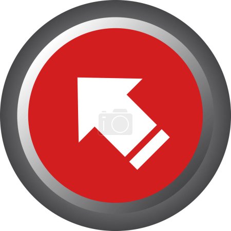 Illustration for Vector illustration of arrow icon. direction arrow symbol in flat style - Royalty Free Image