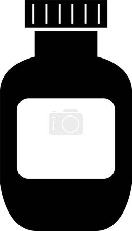 Téléchargez les illustrations : Une bouteille d'icône de sirop - en licence libre de droit
