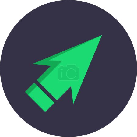 Illustration for Green arrow. web icon simple illustration - Royalty Free Image
