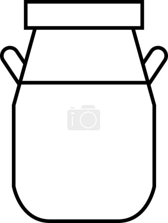 Illustration for Milk can icon in flat style isolated on a white background. - Royalty Free Image