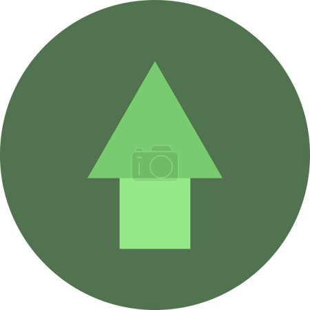 Ilustración de Flecha verde. icono web ilustración simple - Imagen libre de derechos