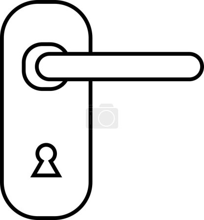 Illustration for Door handle icon vector illustration - Royalty Free Image