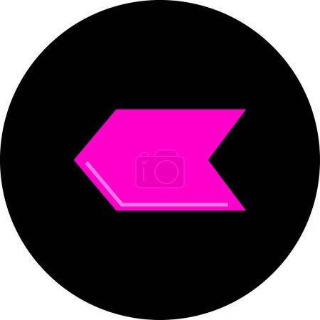 Ilustración de Flecha rosa icono signo diseño vector ilustración - Imagen libre de derechos