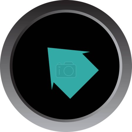 Ilustración de Flecha verde icono signo diseño vector ilustración - Imagen libre de derechos