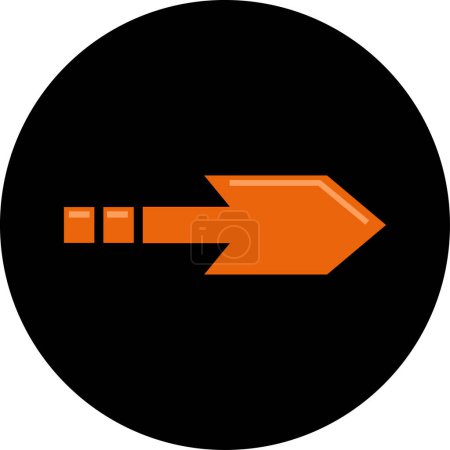Ilustración de Icono de flecha, diseño de ilustración de vector simple - Imagen libre de derechos