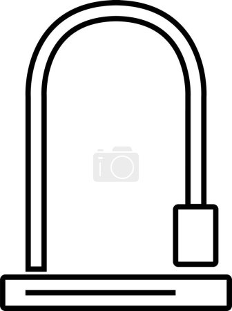 Illustration for Bike lock icon vector illustration - Royalty Free Image