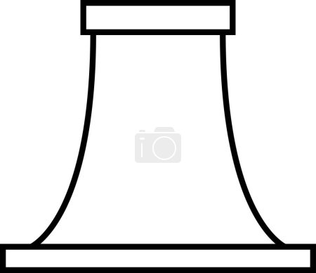 Ilustración de Vector de chimenea de fábrica de humo. Icono de contaminación atmosférica ilustración. - Imagen libre de derechos