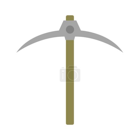 Illustration for Pickaxe icon design template on white background - Royalty Free Image