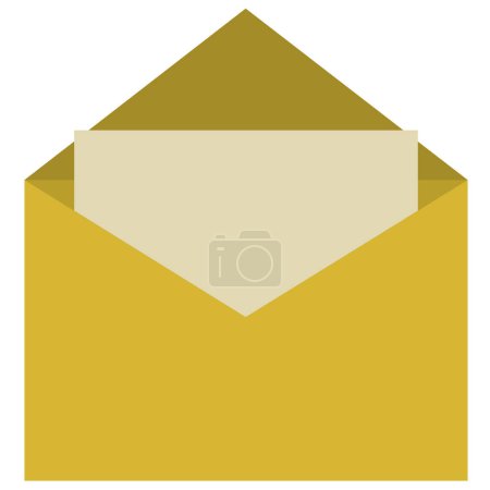 Téléchargez les illustrations : Icône enveloppe de courrier isolé sur fond blanc - en licence libre de droit