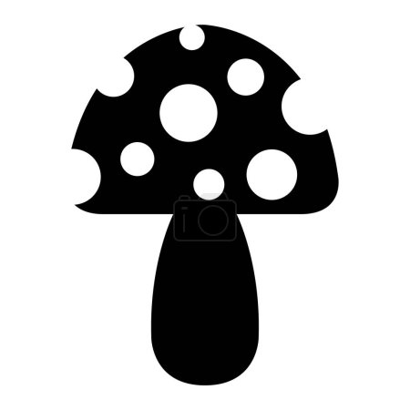 Illustration for Mushroom icon. vector illustration - Royalty Free Image