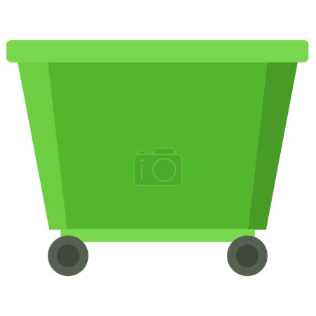 Photo for Green shopping cart icon. vector illustration. - Royalty Free Image