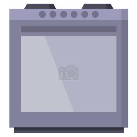 Illustration for Microwave oven icon. Illustration on white background - Royalty Free Image