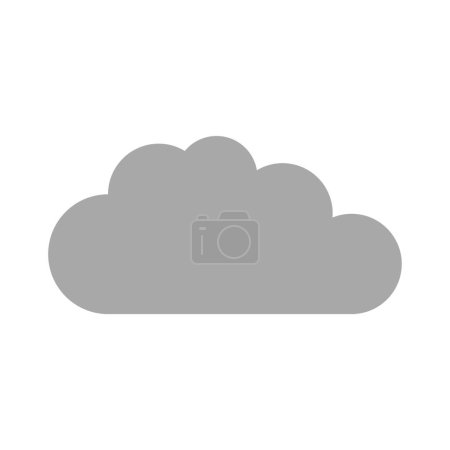 Ilustración de Icono de nube, icono del tiempo aislado en blanco - Imagen libre de derechos