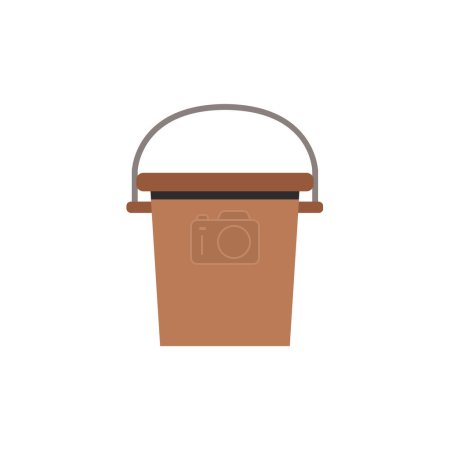 Illustration for Bucket icon. isolated vector illustration on white background. - Royalty Free Image