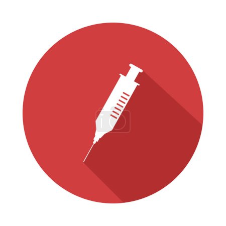 Illustration for Medical syringe round icon vector design - Royalty Free Image