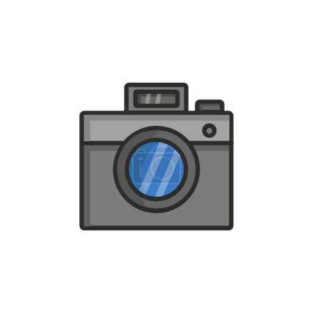 Illustration for Camera vector icon isolated on white background - Royalty Free Image