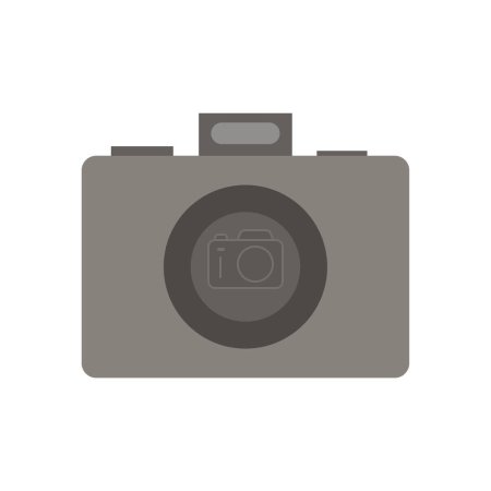 Téléchargez les illustrations : Icône de caméra vecteur isolé sur fond blanc - en licence libre de droit