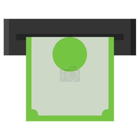 Illustration for Cash money flat vector icon. money currency - Royalty Free Image