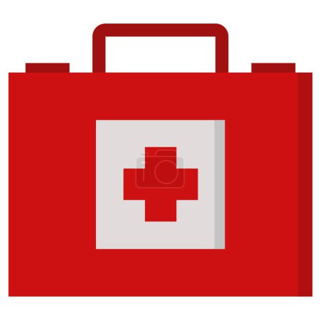 Illustration for First aid box flat vector icon - Royalty Free Image