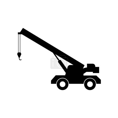 Illustration for Vector illustration of construction crane icon - Royalty Free Image