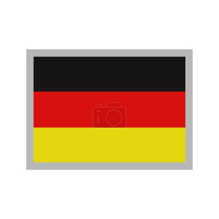 Téléchargez les illustrations : Dessin d'illustration vectoriel de drapeau allemand isolé - en licence libre de droit
