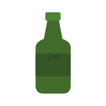 Téléchargez les illustrations : Icône de bouteille de bière, illustration vectorielle - en licence libre de droit