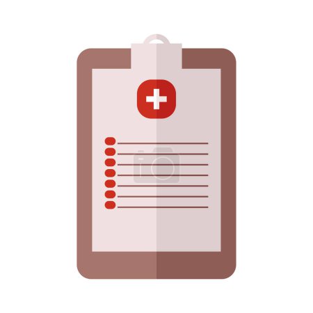 Illustration for Medical clip board icon vector illustration graphic design - Royalty Free Image
