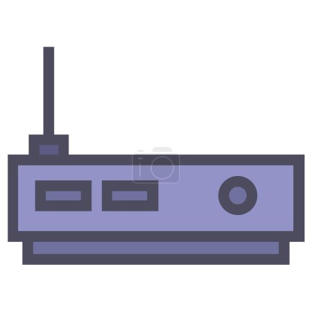 Illustration for Router icon on white background - Royalty Free Image