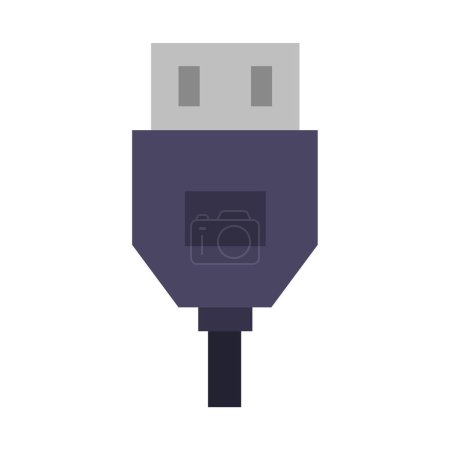 Illustration for Modern usb cable icon on white background - Royalty Free Image