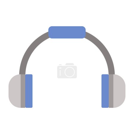 Illustration for Headphones icon on white background - Royalty Free Image