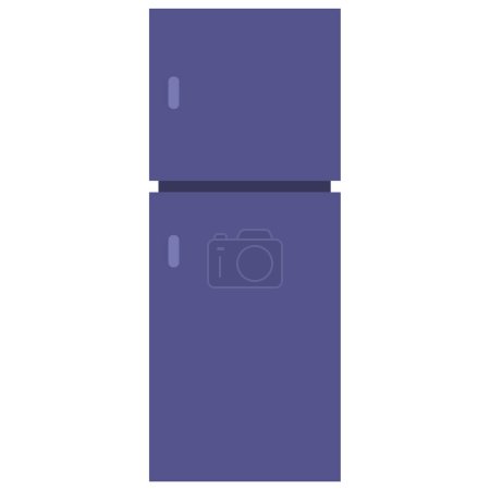 Téléchargez les illustrations : Réfrigérateur icône vectoriel illustration modèle de conception - en licence libre de droit