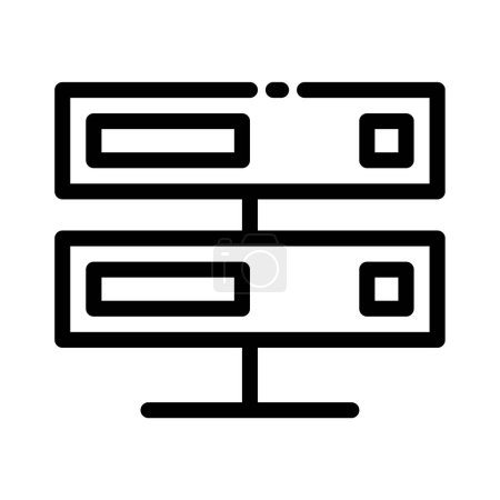 Ilustración de Icono del servidor de base de datos sobre fondo blanco - Imagen libre de derechos