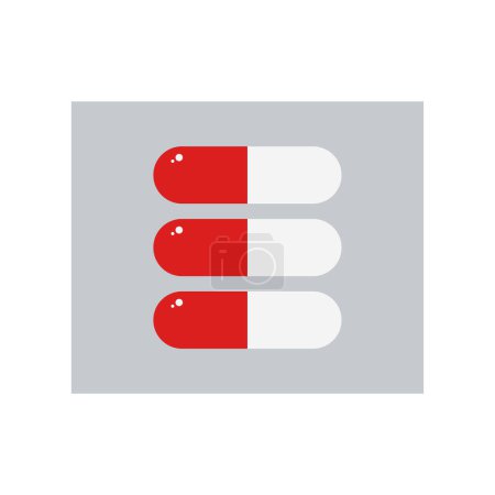 Téléchargez les illustrations : Pilules Icône dans un style branché isolé sur fond blanc - en licence libre de droit