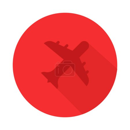Illustration for Aircraft red icon, vector illustration - Royalty Free Image
